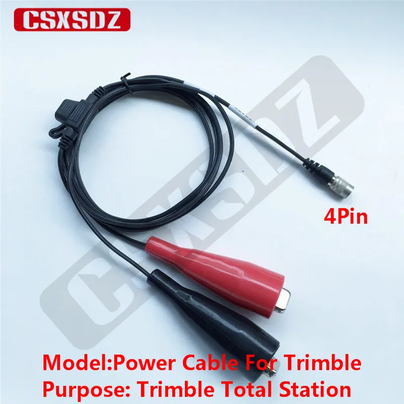 

Trimble Total Station 12V Power Cable For Trimble 4700 5600 5800 etc.4Pin To Crocodile clip