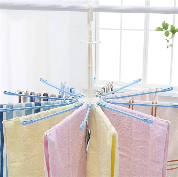 

Foldable 360 rotating children hanger Multi-Functional Dual Hanger Folding Clothes Hanger Clothing Drying Rack