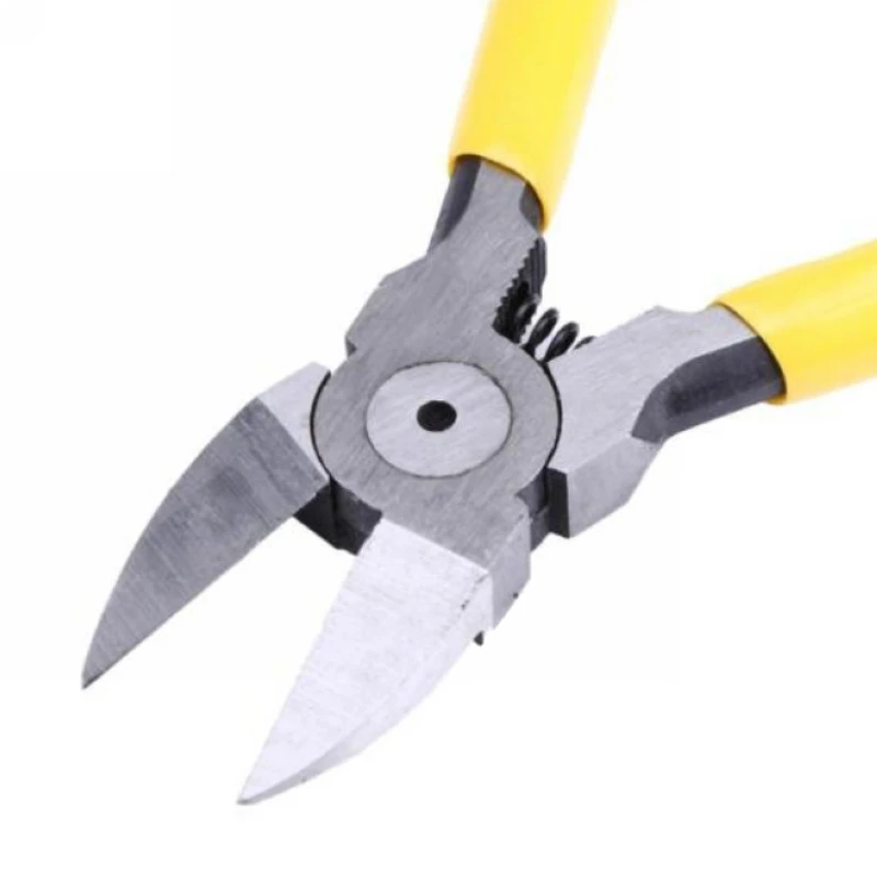 Yellow 6.3 Inches Multitool Diagonal Pliers Flush Cable Side Cutters