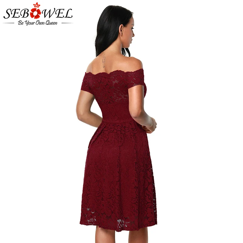 Wine-Plus-Size-Scalloped-Off-Shoulder-Flared-Lace-Dress-LC61446-3P-3 