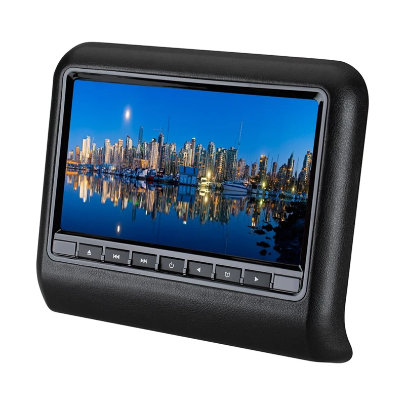 

9 Inch Car Headrest Monitor With 800*480 Screen Built-in Speaker Support USB SD DVD Player Games Remote Control