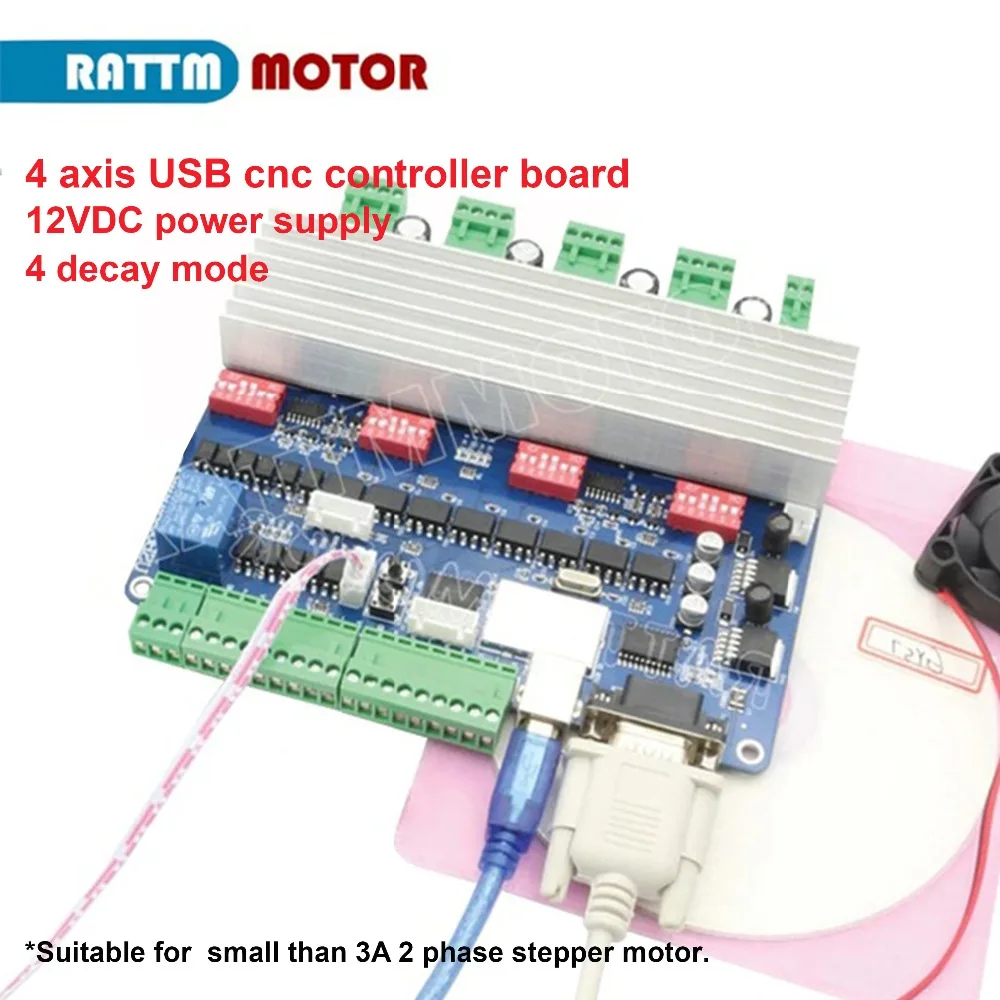 4 оси USB плата контроллера ЧПУ USBCNC TB6560 шаговый двигатель драйвер платы 15 кГц