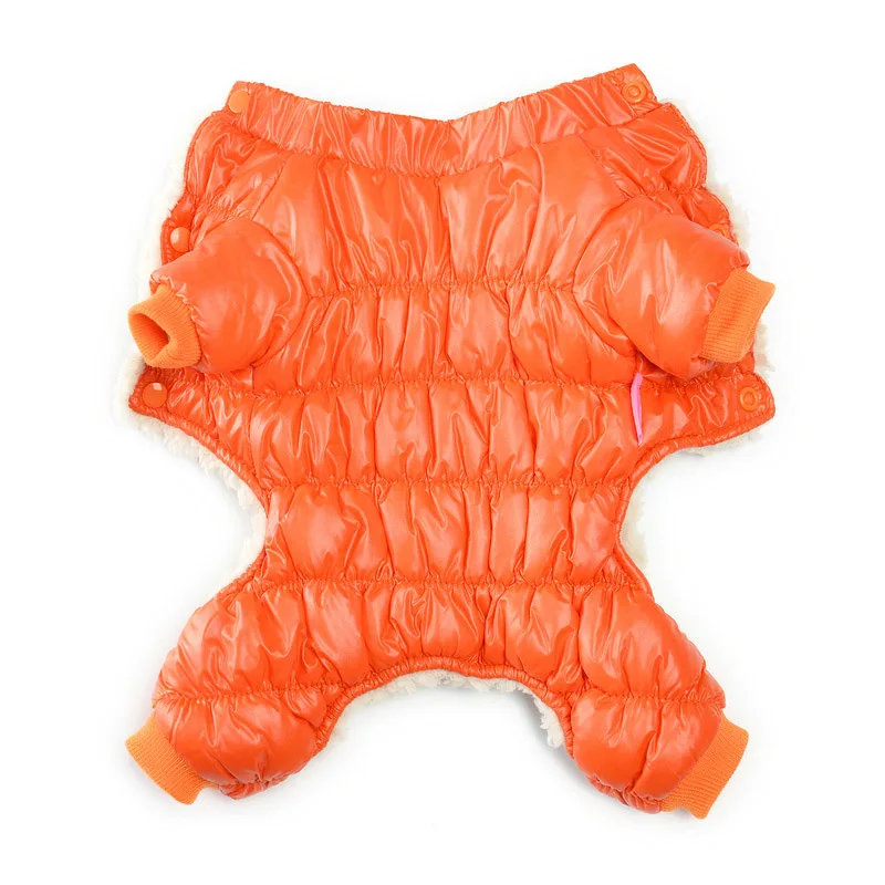 Зимняя одежда для собак, водонепроницаемая куртка для щенков, куртки, одежда для маленьких собак, уплотненная теплая французская одежда для бульдога чихуахуа, одежда для Мопса - Цвет: Orange
