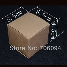 5.5*5.5*4.5 см, 100 шт./лот, косметические/украшения из крафт-бумаги коробка коричневый крафт ручной подарочные коробки, эфирное масло, пользовательские коробка логотип