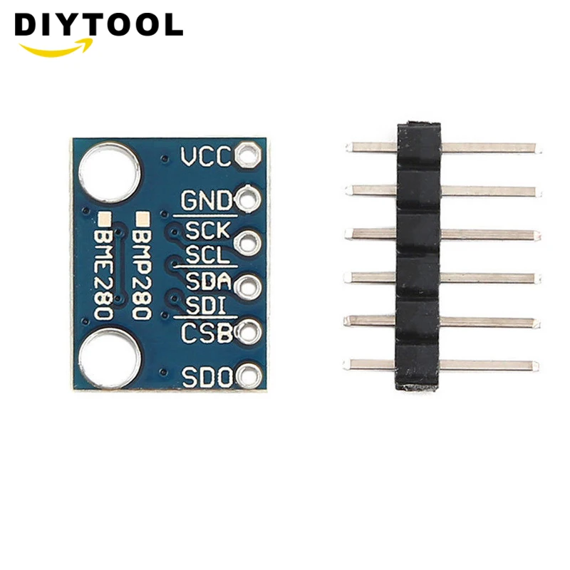 

BMP280 Digital Barometric Pressure Sensor Board Module Swap I2C/SPI BMP280 BME280 3.3V Blue Ultra-low Power High Precision