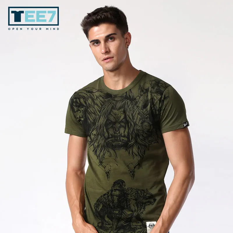 Футболка TEE7 Game WOW из 100% хлопка летняя футболка с коротким рукавом и О-вырезом |