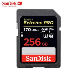 SanDisk Extreme Pro карты памяти SDHC/SDXC SD карта 32 GB 95 МБ/с. 64 GB 128 GB 256 GB 170 МБ/с. C10 U3 V30 UHS-I флэш-карты для Камера