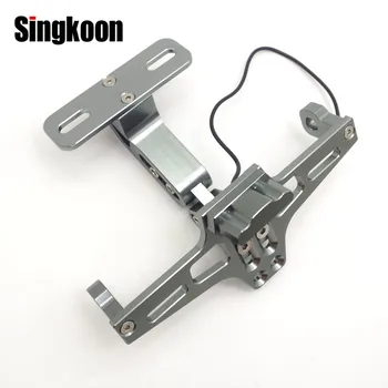 

CNC Motorcycle License Plate Holder Frame Bracket with LED Light FOR triumph tiger 1050 bmw c650gt honda cb500x cb 750 ktm rc125
