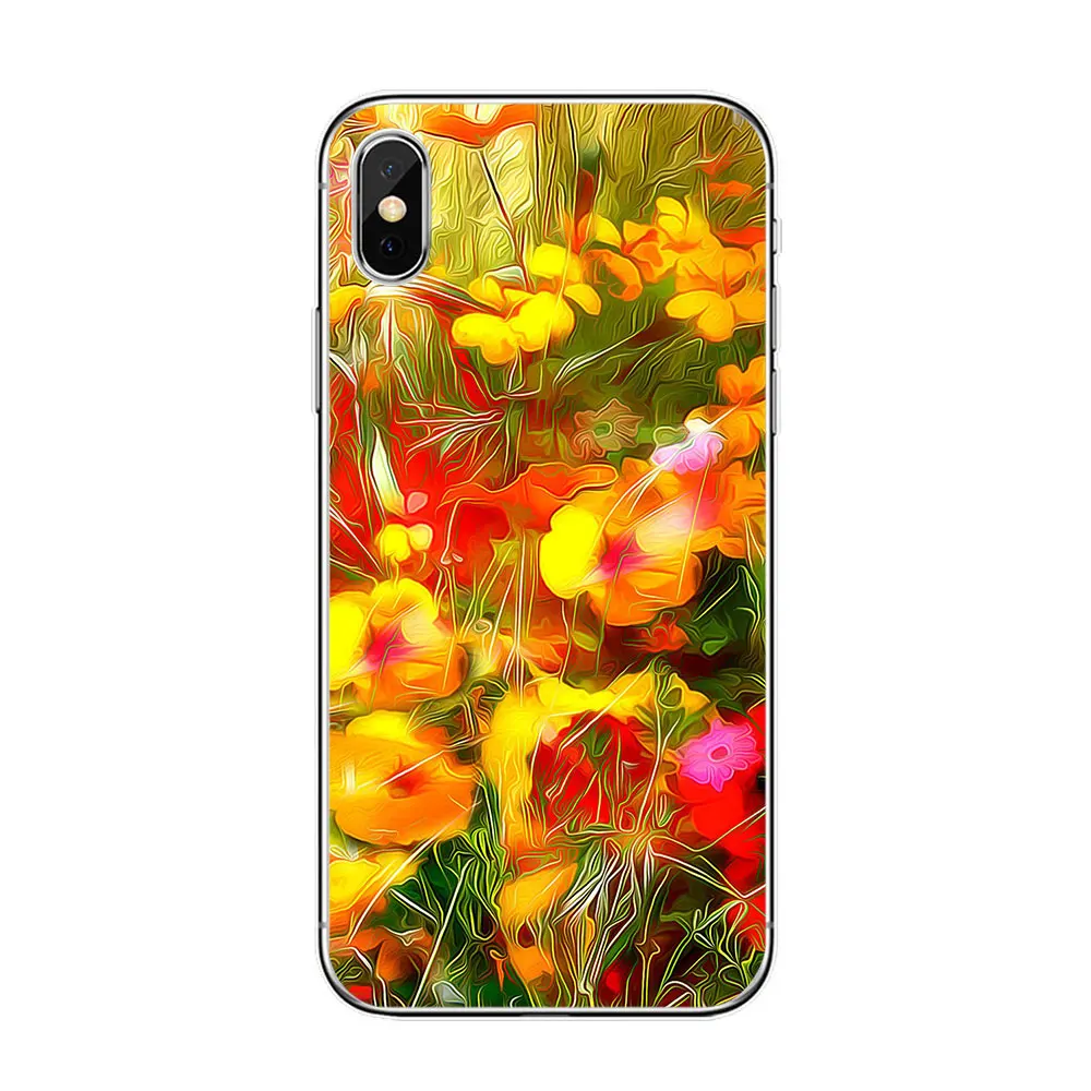 Красивый пейзаж цветочный Кот Бабочка узорчатый чехол для телефона для iPhone 11 PRO 6S 7 Plus 5S SE 4 6 X XR XS MAX ТПУ силиконовый чехол - Цвет: TPU F2192