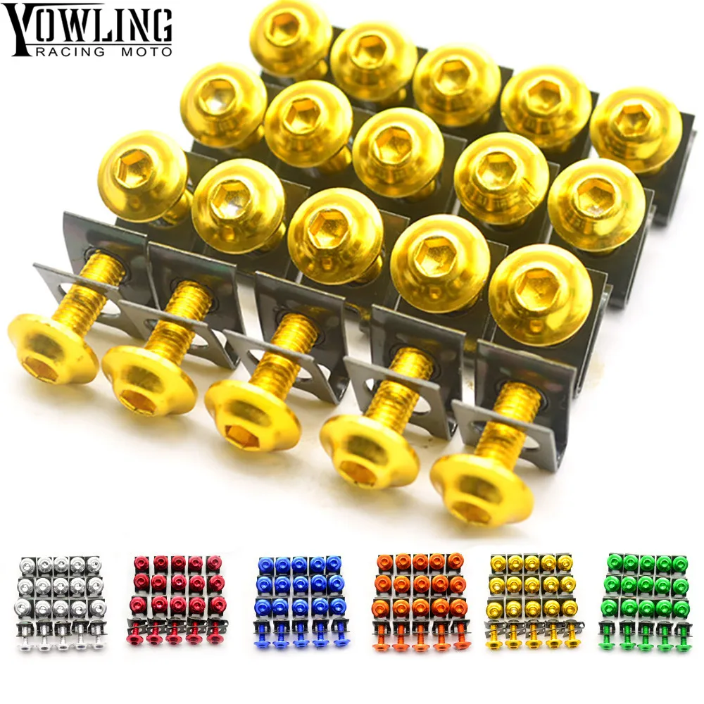 

Motorcycle Fairing Bolts Spire Speed Fastener Clips Screw Spring Nuts FOR YAMAHA YZF R1 R1M 1999 2000 2001 2002 2003 2004 2005