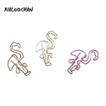 10 шт./партия Фламинго металлические закладки держатель билета памятные Заметки Папка металлическая для бумаги зажимы розовое золото/золото