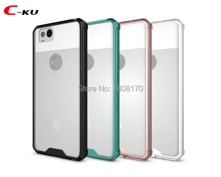 

C-Ku Hybrid Armor TPU PC Hard Case For Google Pixel 2 XL Oneplus 5 For Huawei P10 Plus Clear Transparent Shockproof Cover 100pcs