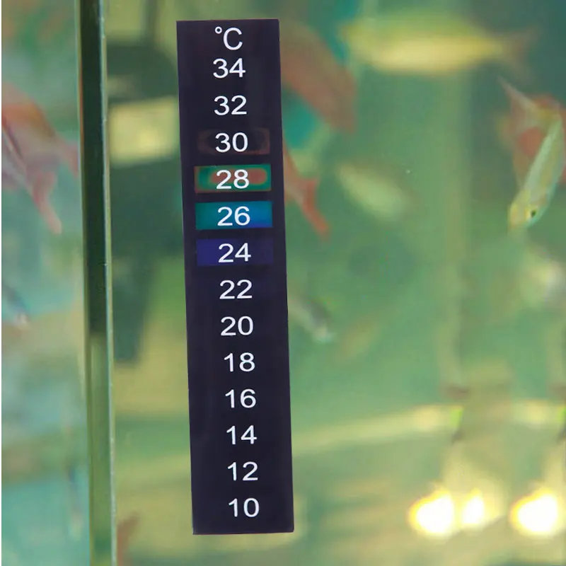 

Dual Scale Aquarium Fish Tank Temperature Thermometer Sticker Adhesive Sticky