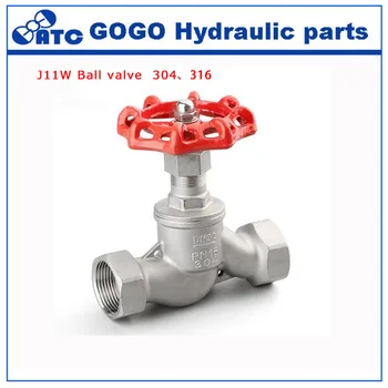 

J11W female thread end stainless steel globe valve DN25 DN32