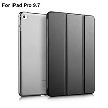 Para iPad Pro 9.7 Caso Suave de TPU Parachoques Borde de Cuero Delgada del Ajuste Cubierta elegante del Caso con Auto Sleep/Wake Para el ipad de Apple Pro 9.7 “2016