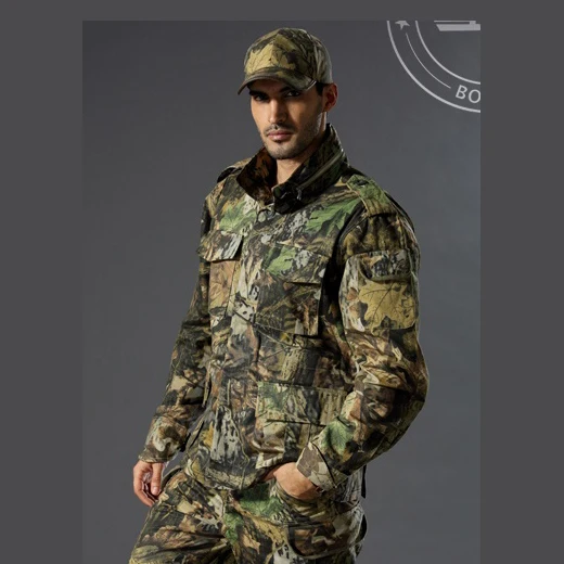 

Meadow Terrain Camo Hunting Jacket Bionic Tactical Camouflage Hunting Jackets Outdoor Hunting Outwear