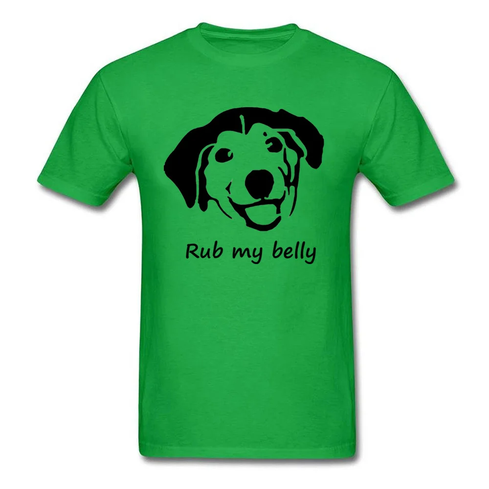 Rub my belly Top T-shirts Short Sleeve Design Dominant Men's Summer Autumn Tops Shirt Design Tee Shirts Round Neck 100% Cotton Rub my belly green