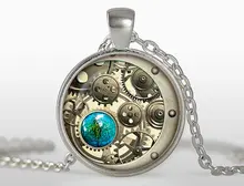 2017 new hot High Quality Steampunk pendant necklace Retro Vintage round Steampunk Gears Pendants Jewelry Punk gift wholesale
