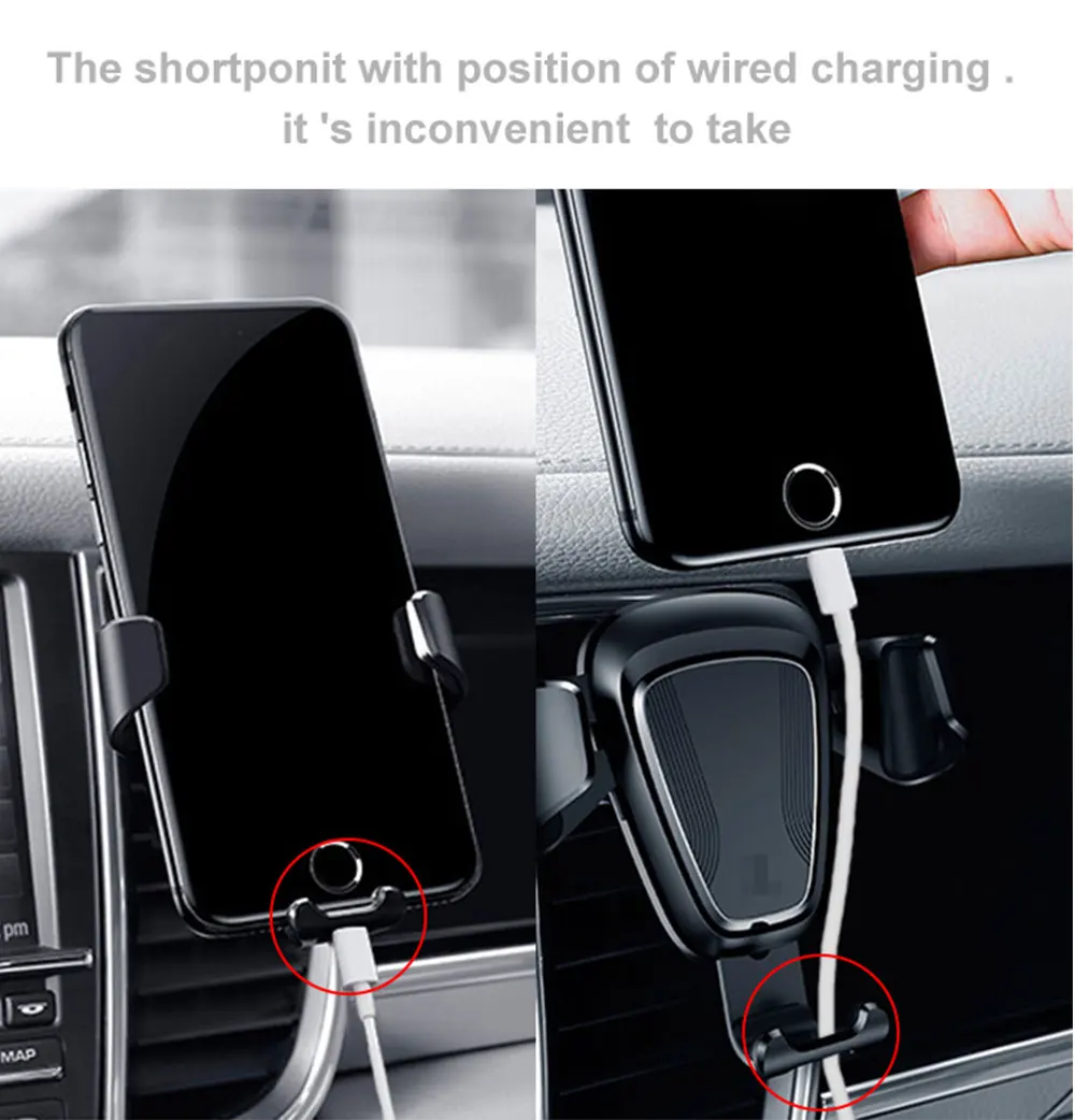 Ascromy 15W Car Qi Wireless Charger Induction For Xiaomi Mi 9 Samsung S10 Huawei P30 Pro SmartPhone Car Phone Holder Charging