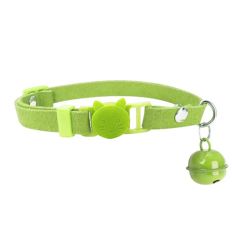Puppy Elastic Bell Pet Collar Velvet Pet Necklacce Adjustable Dog