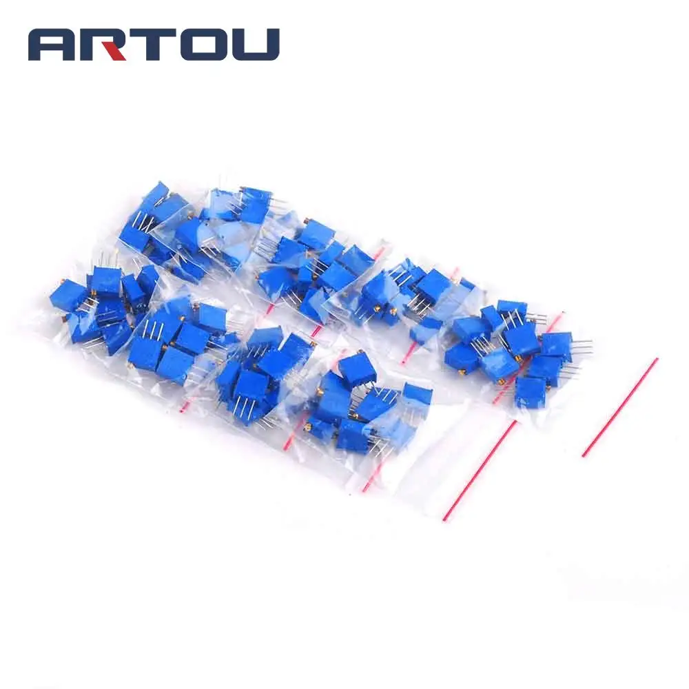 

45PCS 9 values each 5pcs 3296 Variable Resistors Potentiometer W101 W102 W103 W104 100ohm~500K