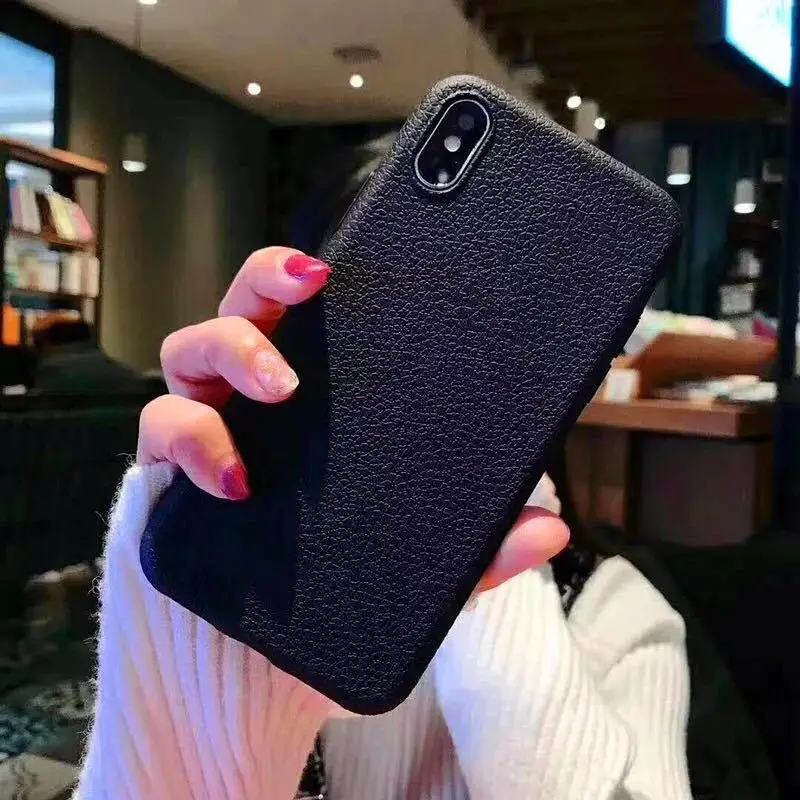 Супер мягкий чехол для телефона iPhone XS Max XR Роскошный кожаный с узором 6 6s 7 8 Plus X 5S SE