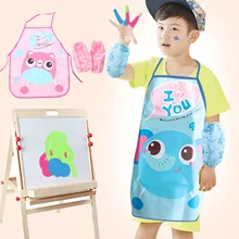 Детский водонепроницаемый Слюнявчик с рукавами для рук, комплект наручников для малышей, художественная живопись, приспособление для выпечки
