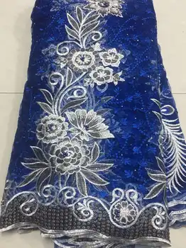 

2018 Silvery Color Latest French Nigerian Lace Fabrics High Quality Tulle African Laces Fabric Wedding African French Tulle Lace