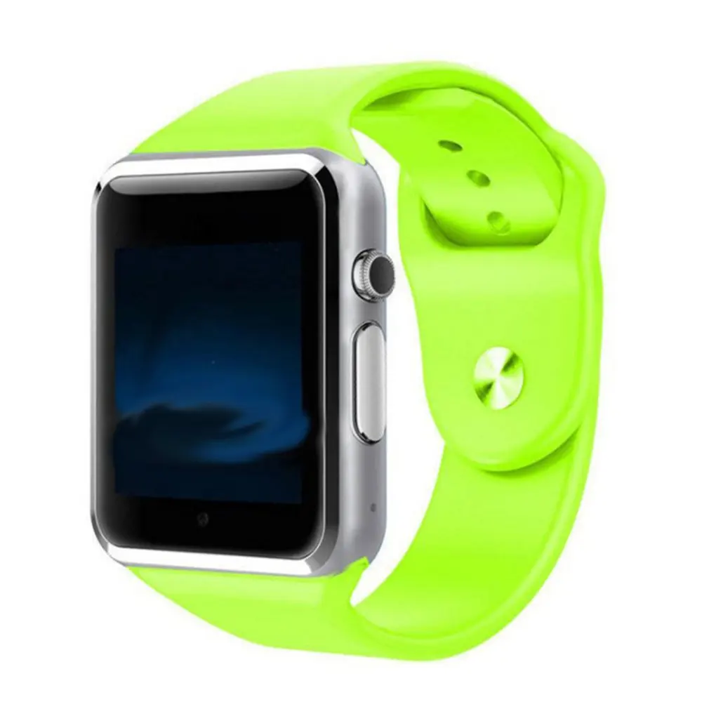 A1 Wristwatch Bluetooth Smart Watch Band Sport Pedometer With Camera Smartwatch For Android Smartphone Russia T15 good than DZ09 - Цвет: green