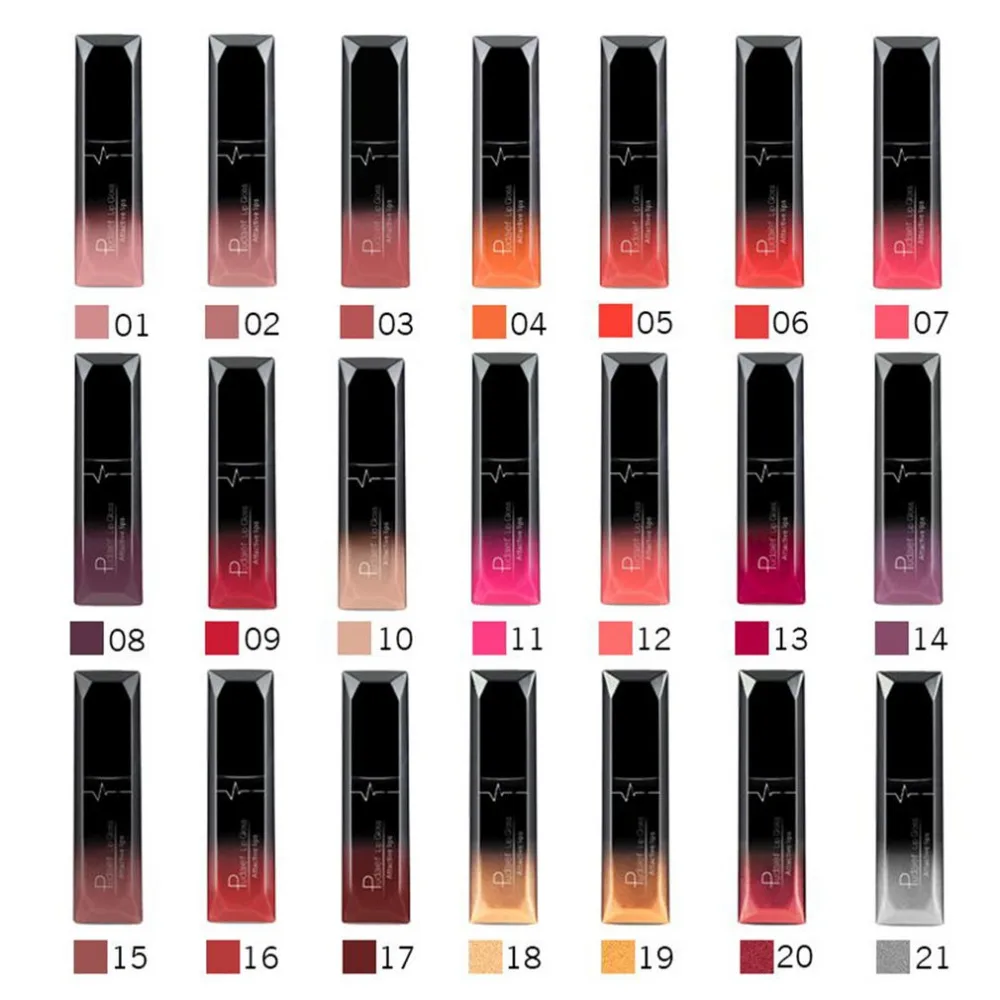 21 Colors Metallic Liquid Lip Gloss Waterproof Matte Lip Gold 24 Hours