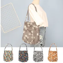 YILE хлопок вельвет сумка эко хозяйственная сумка красочные треугольник или цветок ZT17417