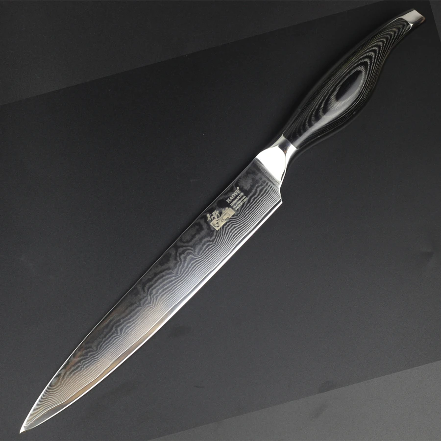 8 inch damascus cleaver knife Japanese sushi sashimi slicing Chinese