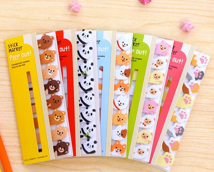 

Free ship!1lot=24set!Cute animal N sticker / animal sitting in rows indicate sticker /memo pad/paper notes/Notepad