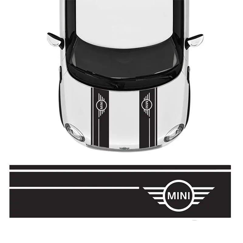 

FOR MINI COOPER LOGO BONNET STRIPES CAR VINYL GRAPHICS/ DECALS STICKERS da4-0028