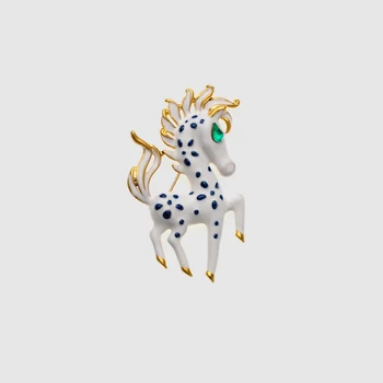 

Amorita boutique design white dragon horse Brooches