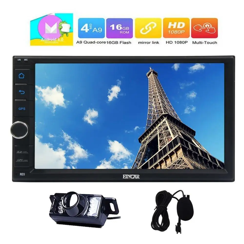Quad-core Car Stereo with 7'' Head Unit NO DVD Player GPS Navigation Android 6.0 with Bluetooth Wifi Mirror link + Backup Camera Quad-core Car Stereo with 7'' Head Unit NO DVD Player GPS Navigation Android 6.0 with Bluetooth Wifi Mirror link + Backup Camera