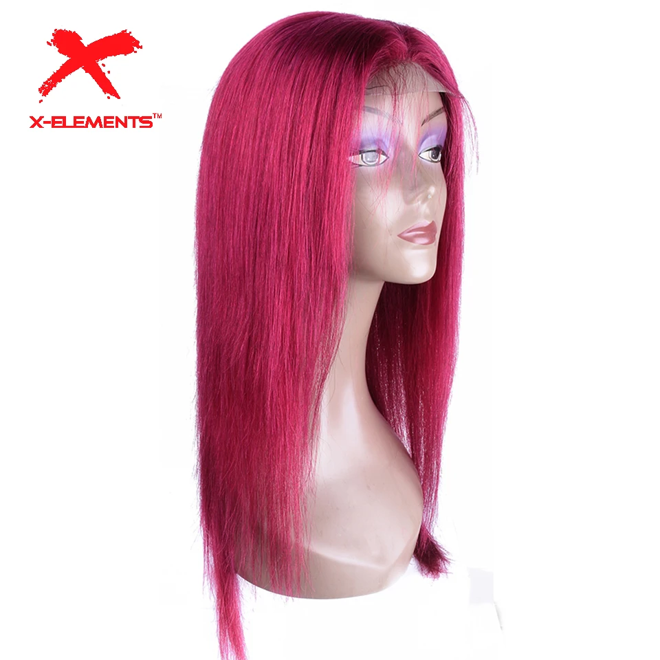 Brazilian Lace Front Human Hair Color Wigs Pre Plucked 4x4 Lace Closure Wig with Baby Hair Remy Straight Wigs 5 Color to Choose (2)