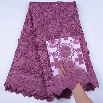 

Fashionest 3D Flower African Lace Fabric Milk Silk Lace High Quality French Lace Fabric Nigerian Lace Fabric Wedding Sewing1642B