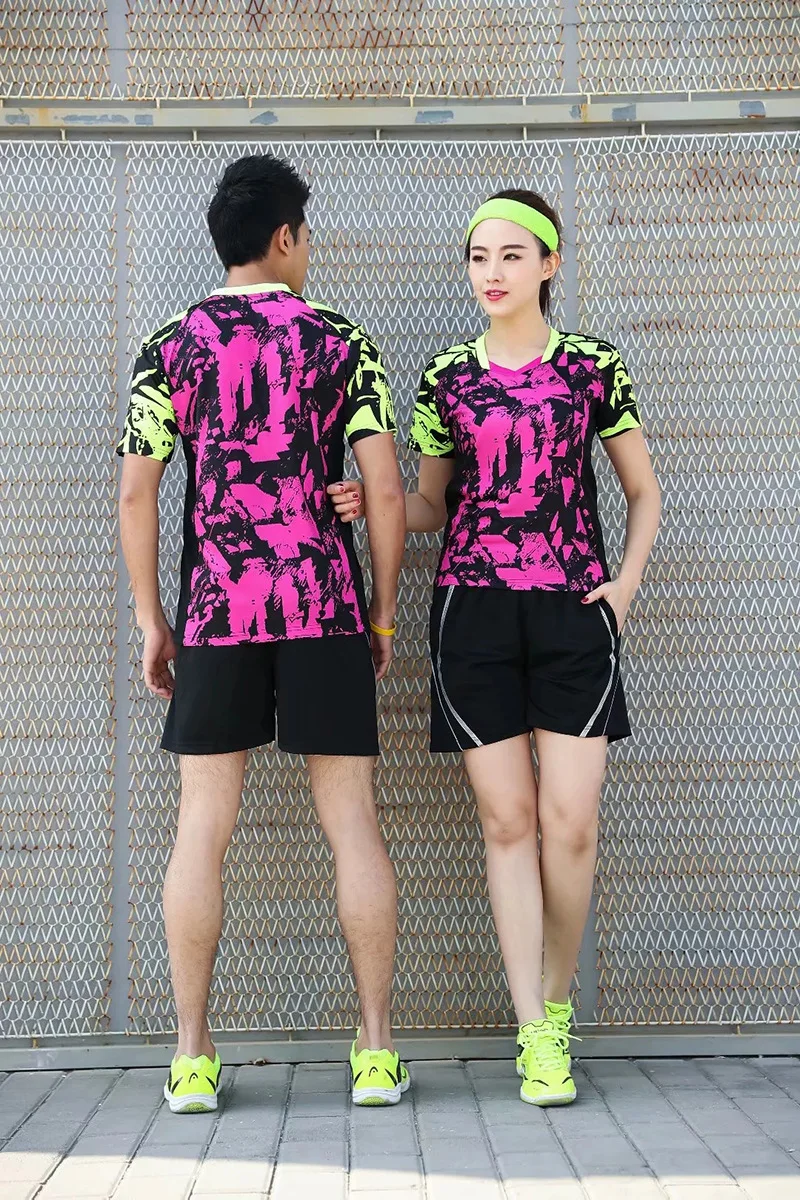 فتاة/الرجال تنس قميص ، الريشة تي شيرت والبرتقالي مجموعات الشباب ، تنس طاولة موحدة ، camiseta تنيس ، pantaloncini تنس