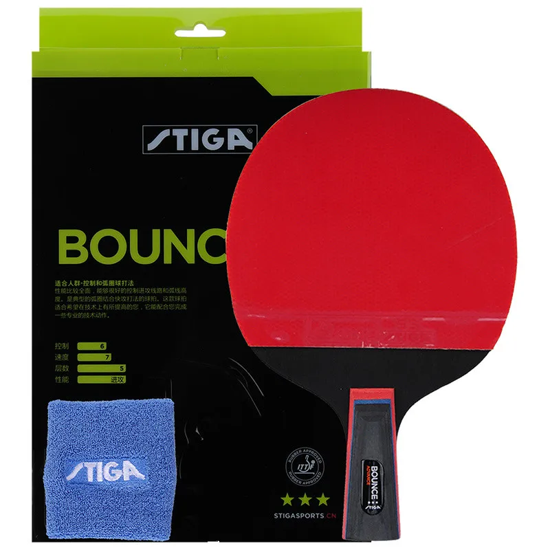 Stiga PRO BOUNCE 3 звезды ракетка для настольного тенниса пинг понг Прыщи В ракетах Атака