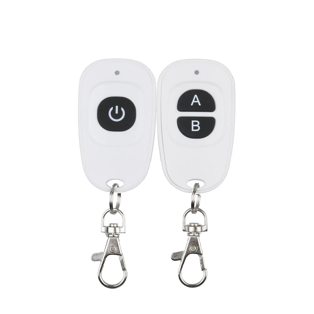

White Remote Control RF Radio Transmitter Tx 1 Button 2 Button White Color Wireless Remote PT 2260 EV1527 Light Remote