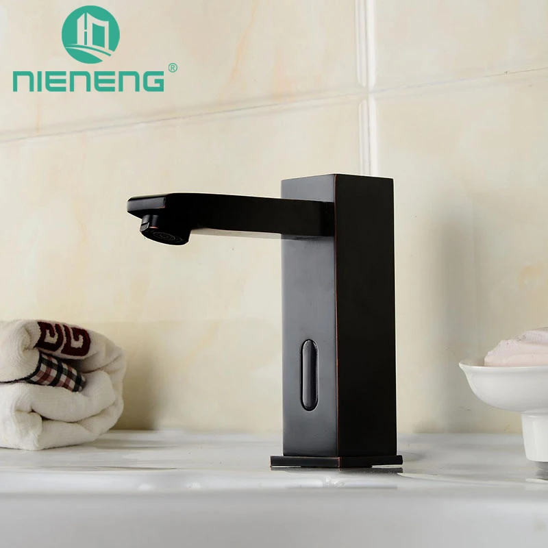 Nieneng Sensor Faucets Black Bathroom Sink Faucet Cold Water Basin Nieneng Sensor Faucets Black Bathroom Sink Faucet Cold Water Basin Mixer Restaurant Tap Automatic Hospital Taps Fitment Icd60245 In From Home