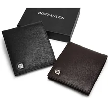 Мужские кошельки из натуральной кожи bolanten, RFID, с коробкой, короткий кошелек, винтажный Роскошный кошелек ручной работы, мужской топ из коровьей кожи, чехол для денег