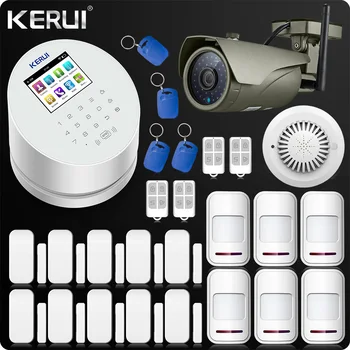 

KERUI W2 Wifi GSM PSTN Telephone Landline Home Alarm APP ISO 433MHz TFT Golor Screen RFID Disarm Arm Security Kit