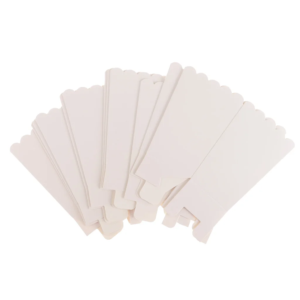 12 Pieces Pure White Popcorn Boxes Container Birthday Movie Party Favors Treat Bags Wedding Bridal Favor Guests Gifts Box
