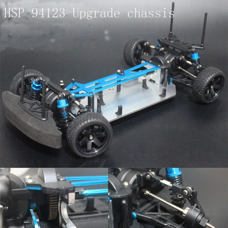 1/10 RC Гусеничный шасси для HSP infinity 94123 модель гоночный Дрифт автомобиль 1:10 обновление braseless Нижняя база Рамка комплект