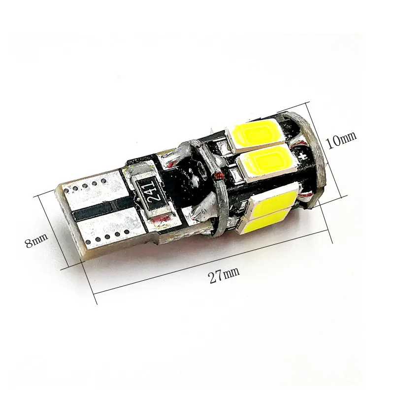 Leite 2 шт. высокое качество продукции T10 led Автомобильный светильник W5W автомобильный светильник s 5630 10SMD авто светодиодные лампы led t10 canbus