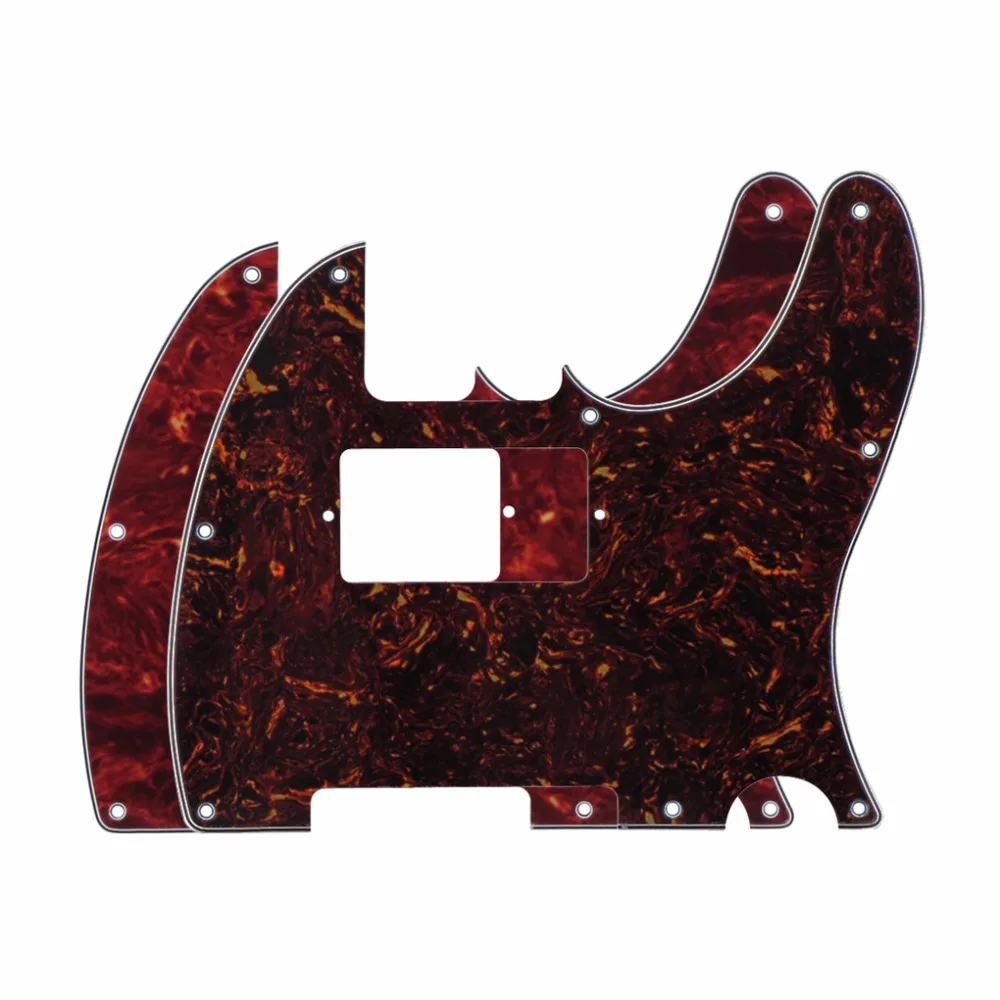 Buy 2pcs Red/ Brown Tortoise Shell 4Ply Guitar Pickguard Tele Humbucker
