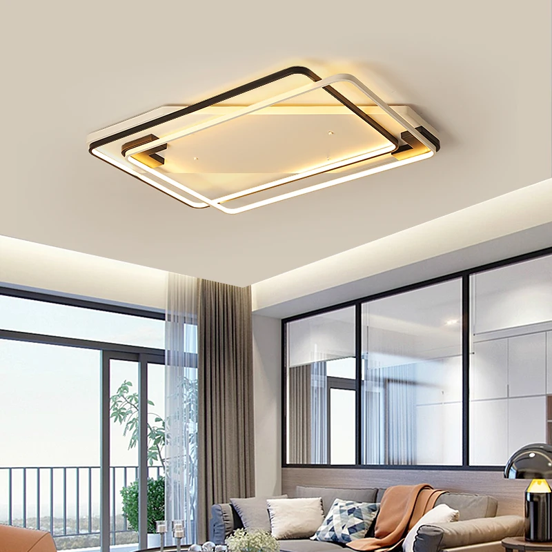 

Modern Led Ceiling Chandelier For Living Room Bedroom AC85-265V Modern Rectangle Lustre luminaire Chandelier lighting home deco