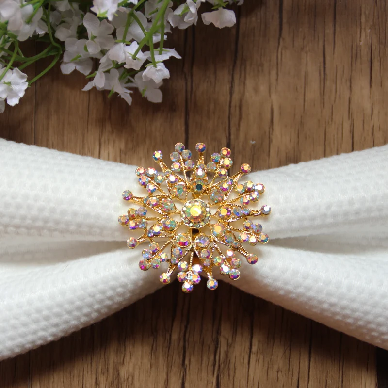 Free Shipping Wholesale 20pcs/lot Rhinestone Crystal AB Napkin Ring